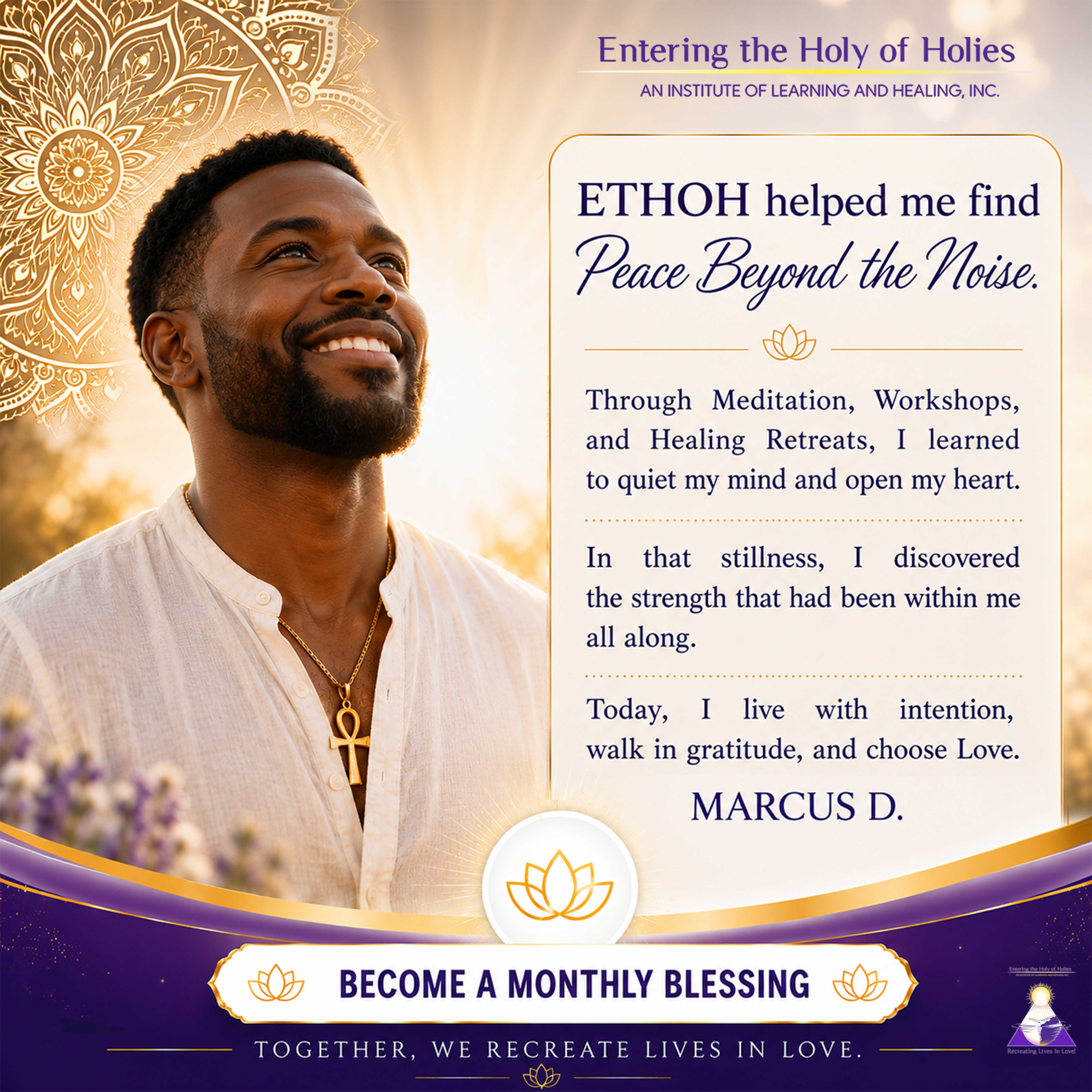 ETHOH Monthly Blessing Campaign — Marcus D. Testimony