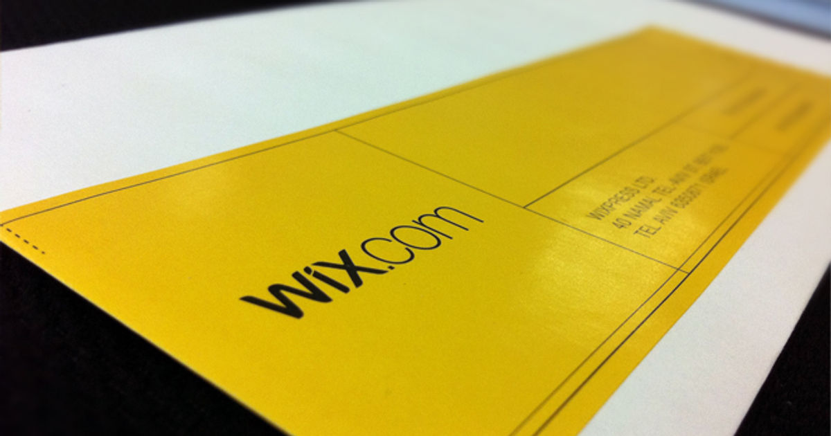 Wix website builder platform branded card