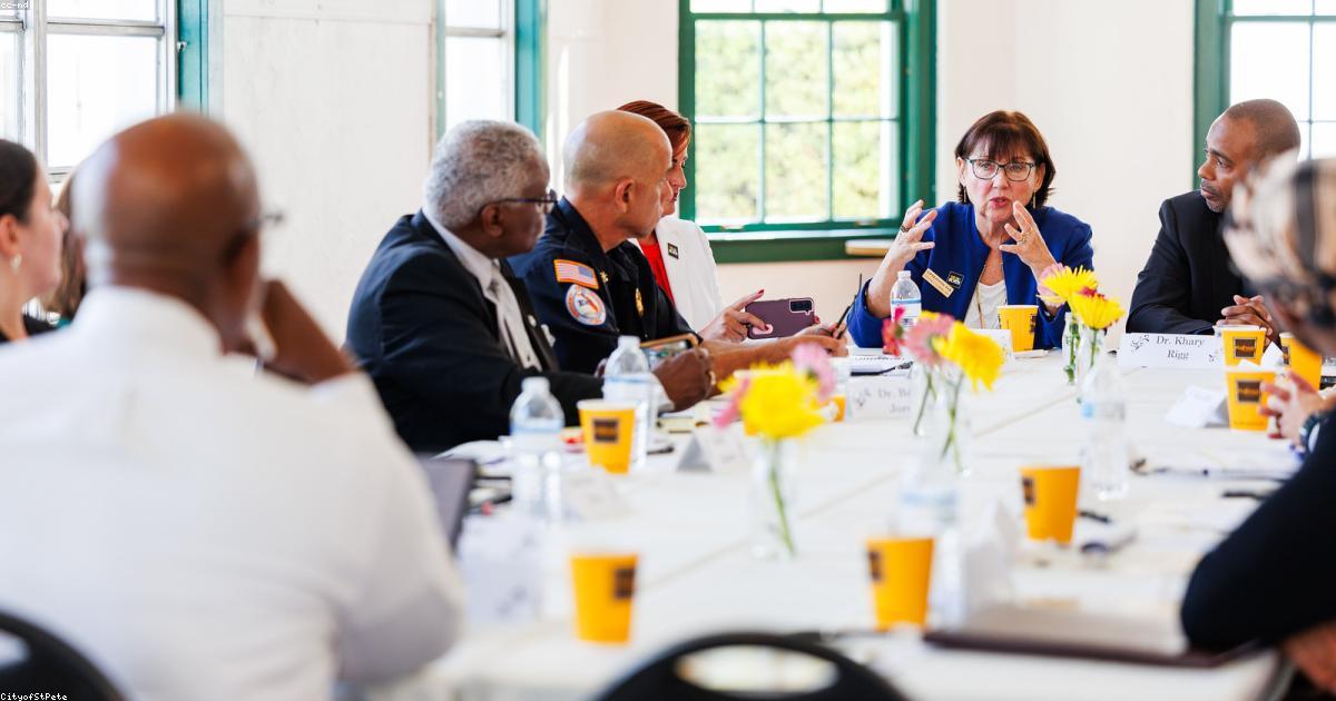 Community leaders meeting in a local neighborhood