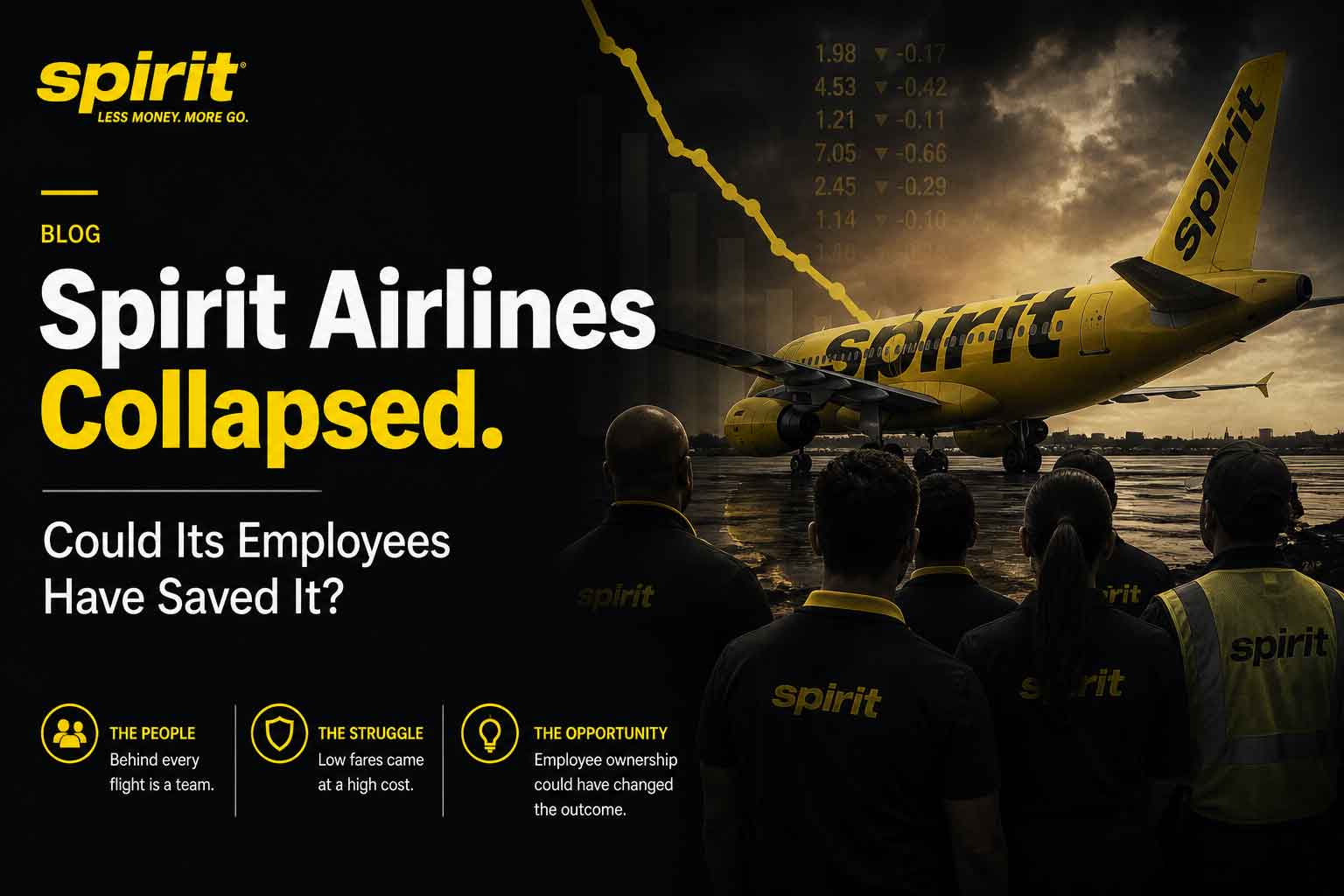 Spirit Airlines collapse — essay on employee ownership and brand equity by Sid Washington