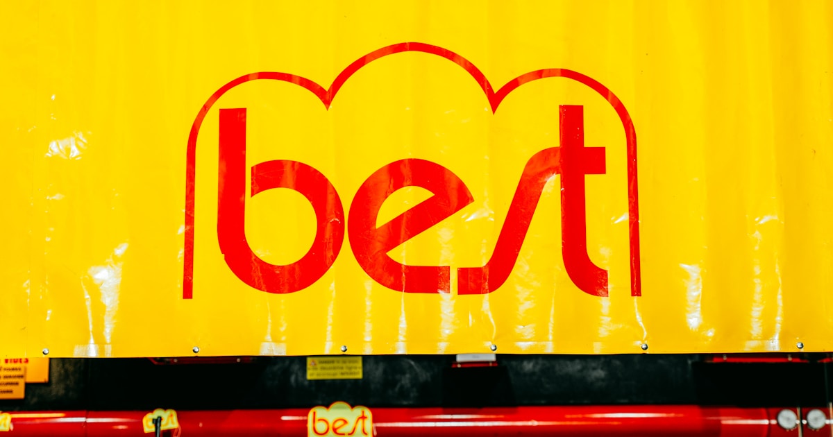 Bold typographic logo on yellow background