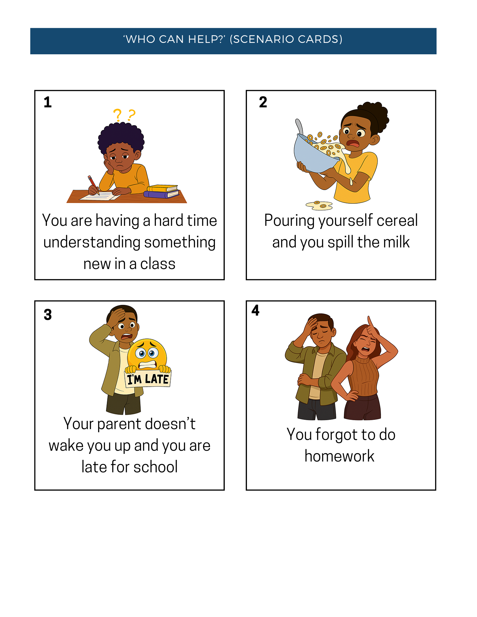 Empower Scenario Cards designed by Moor Graphix