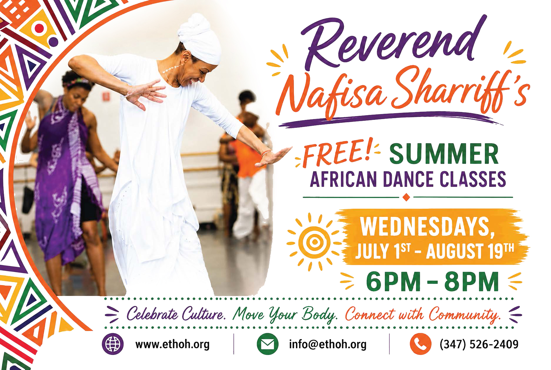 ETHOH African Dance Class Series Flyer Front