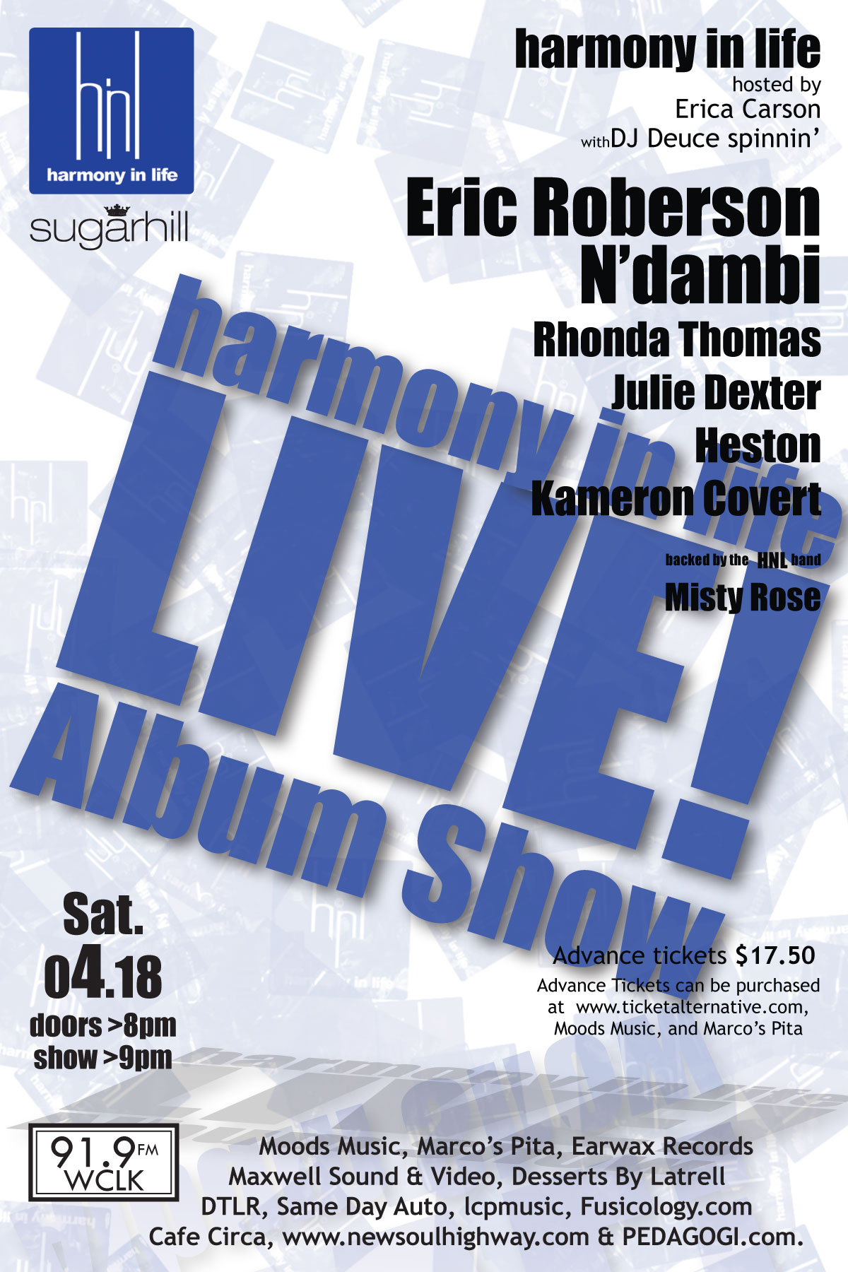 Harmony N Life — April 2009 Event Flyer