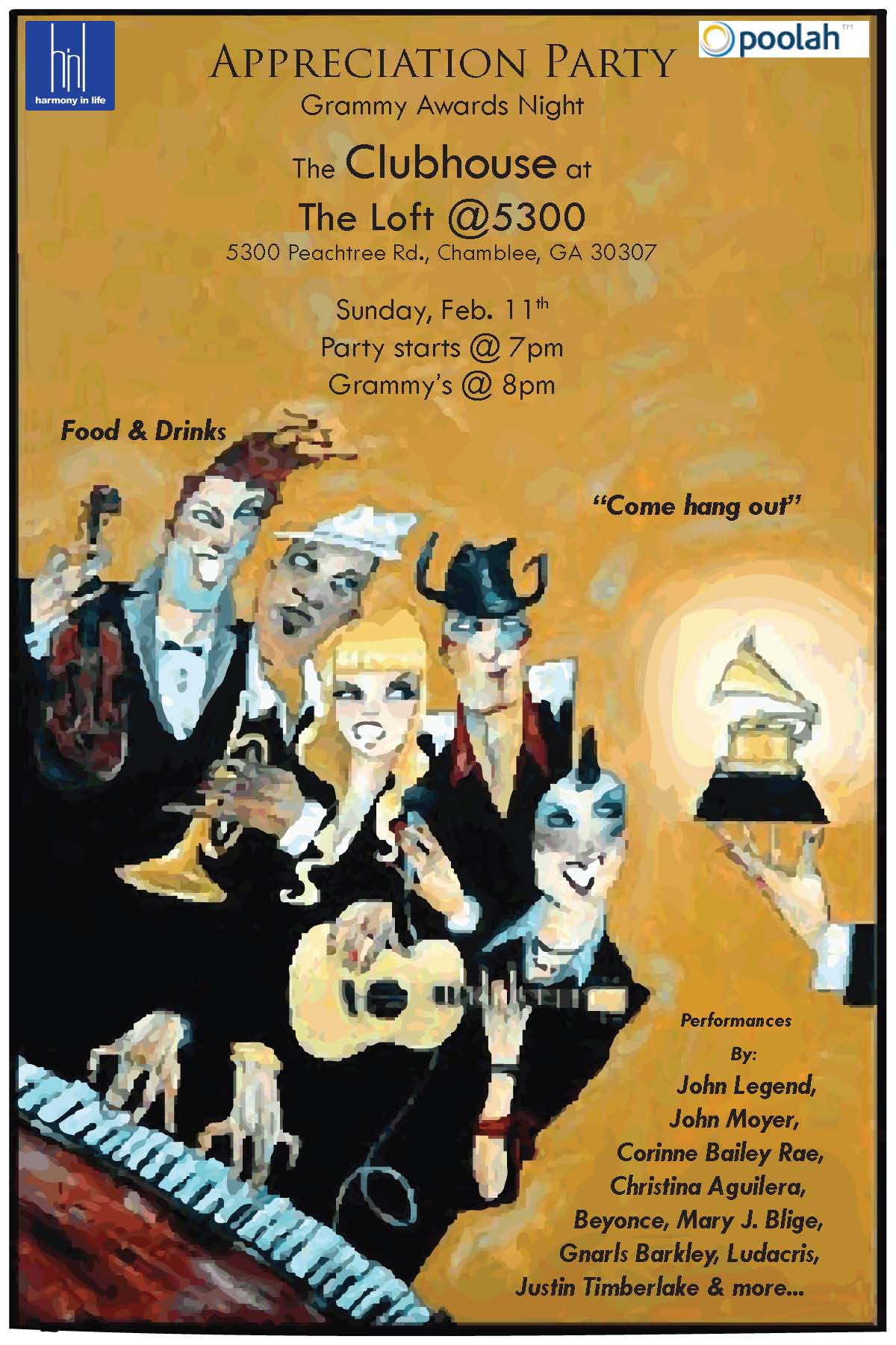 Harmony N Life Grammy's Night 2007 Event Flyer