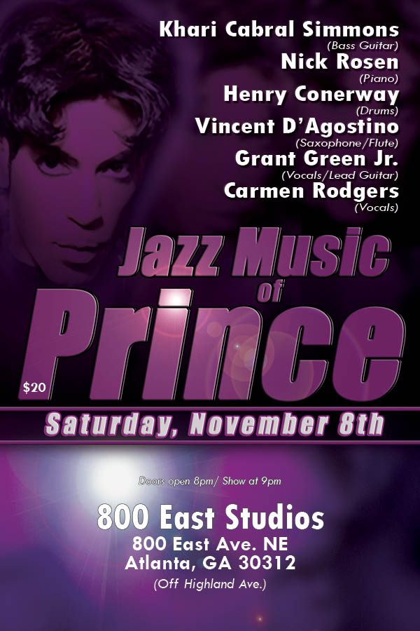 Prince Tribute Concert 2014 — Letter Size Flyer