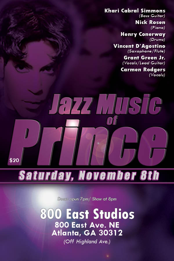 Harmony N Life Prince Tribute Concert 2014 — Promotional Flyer