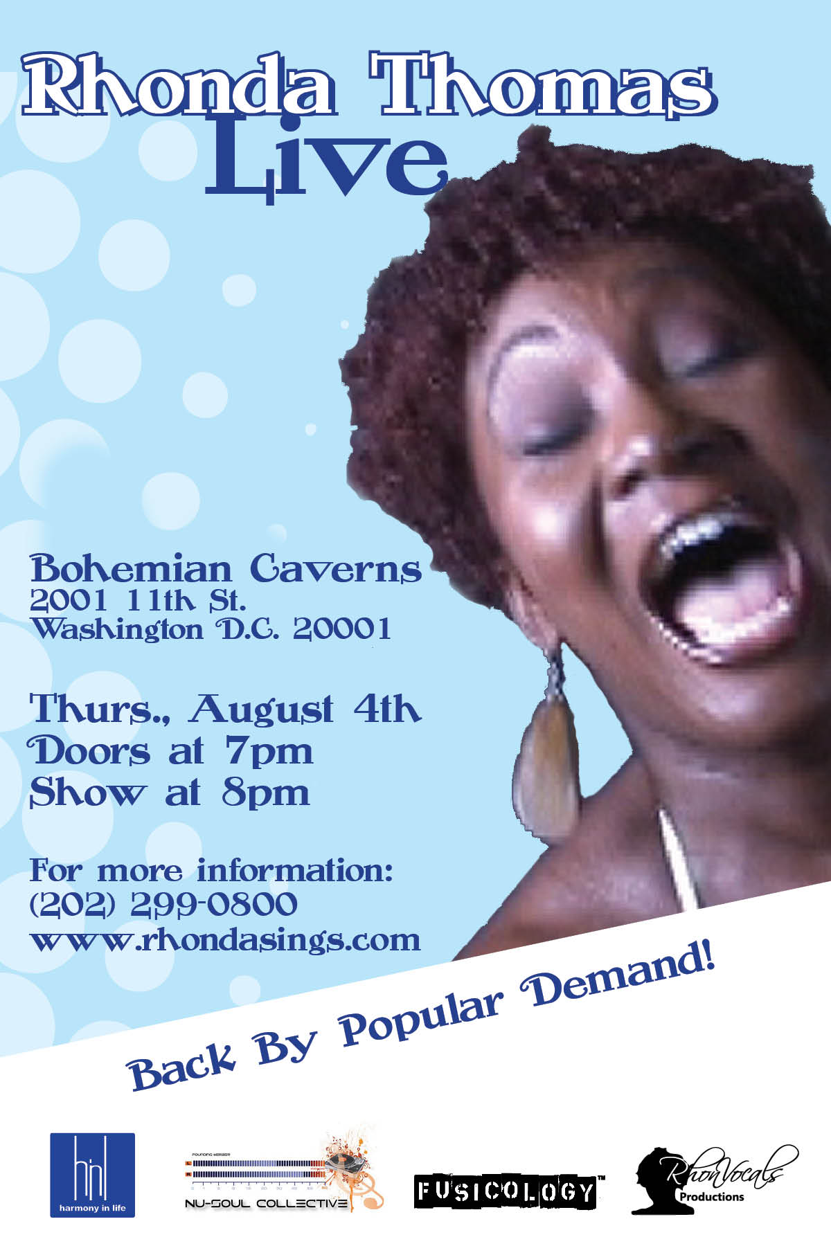 Rhonda Thomas Live at Bohemian Caverns DC 2011