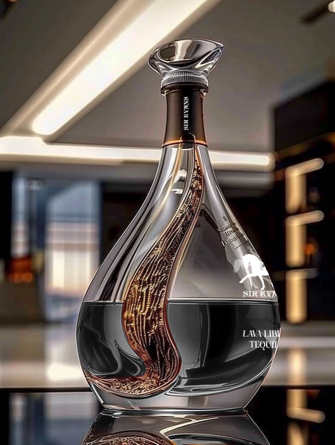Sir Evans Tequila bottle and label design by Moor Graphix