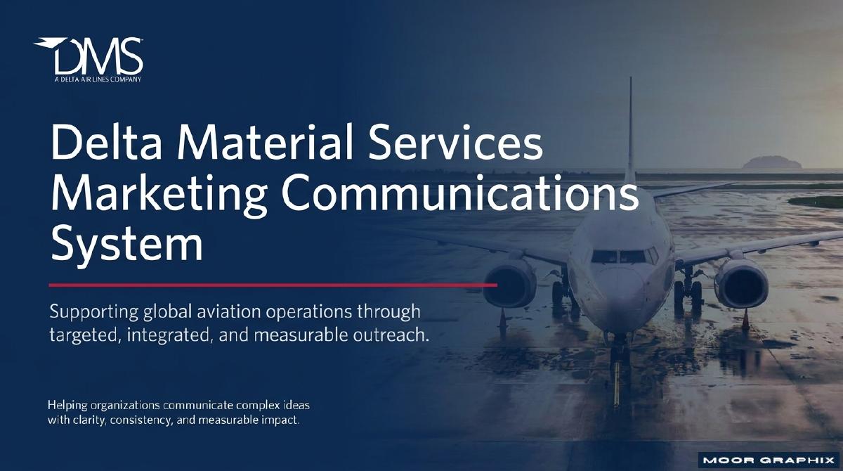 Delta Material Services Marketing Communications System — concept deck cover